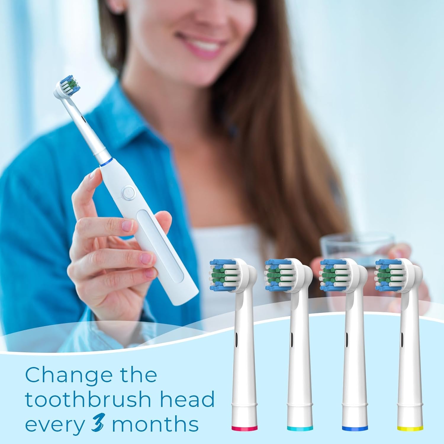 Compatibel met Oral B elektrische tandenborstel vervangende opzetborstels, precisie schone opzetborstel navullingen geschikt voor Oral B Pro