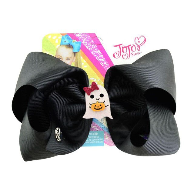 Halloween cheveux nœuds Clips 8 pouces grand nœud papillon crocodile pince imprimer gros-grain ruban accessoires pour filles bébé tout-petits: Corail Rouge