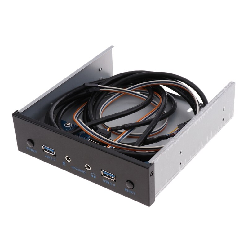 Usb 3.0 2 portas unidade óptica painel frontal adaptador de expansão usb 3.0 hub + hd o + interruptor de alimentação botão