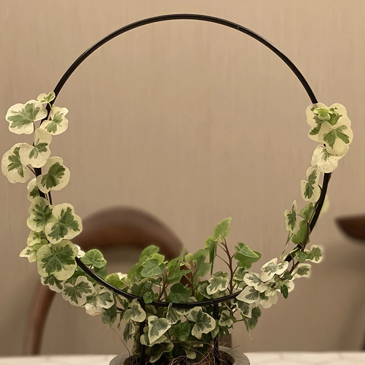 Soporte para plantas trepadoras de hierro, enrejado de jardín con revestimiento negro a prueba de óxido para enrejado de vid y flores de interior, 1/3 Uds.