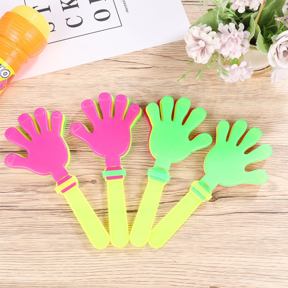 Toyvian 20pcs Plastic Hands Clap Funny Cheer Prop for Party Consert Club (Mixed Color)