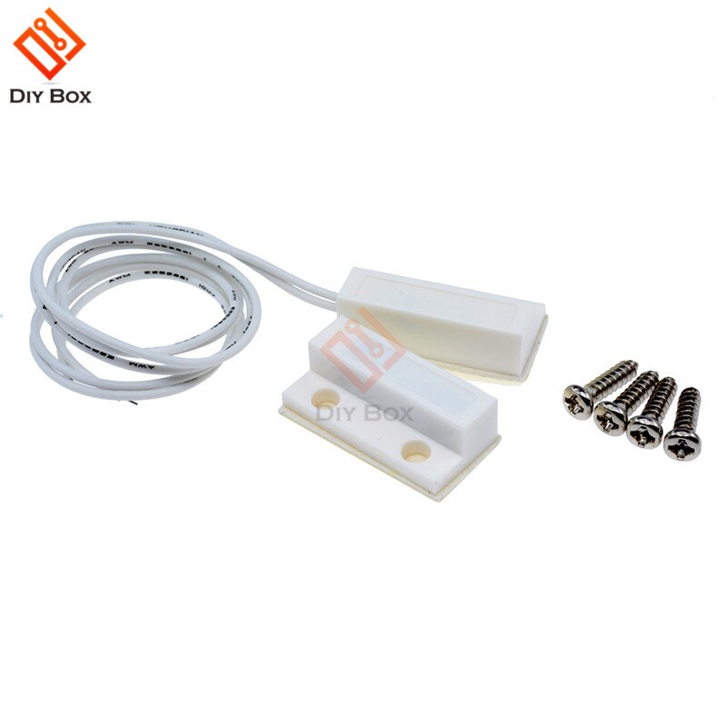 1Pair MC-38 MC38 Wired Door Window Sensor N/O Switch Magnetic Alarm 330MM Length 100V DC Normally-Closed NC For Home Safe