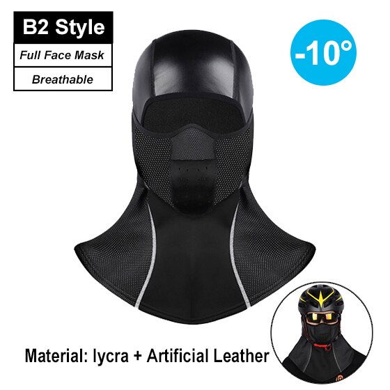 WEST BIKING Winter Sport Cycling Cap Bike Full Face Cover Neck Warmer Men Women Scarf Ski Bicycle Motocycle Fleece Head Cap Hat: B2 breathable