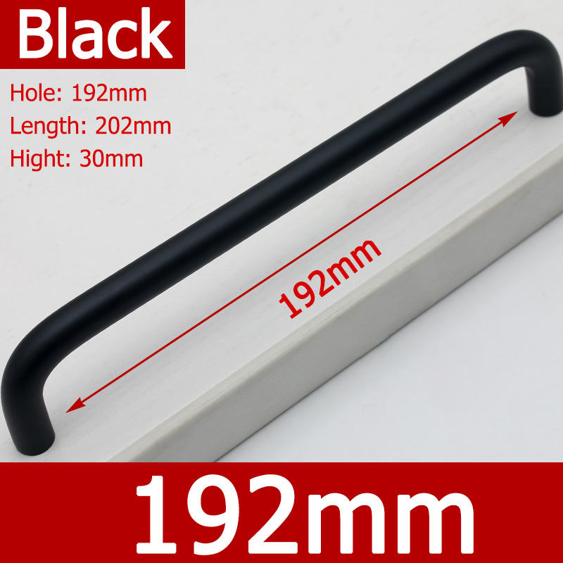 2pcs Length 64 96 128 160 192 256mm 303-Type Cabinet Handles Kitchen Door Handle Drawer Knob Aluminum Alloy Wardrobe Door Handle: Orange