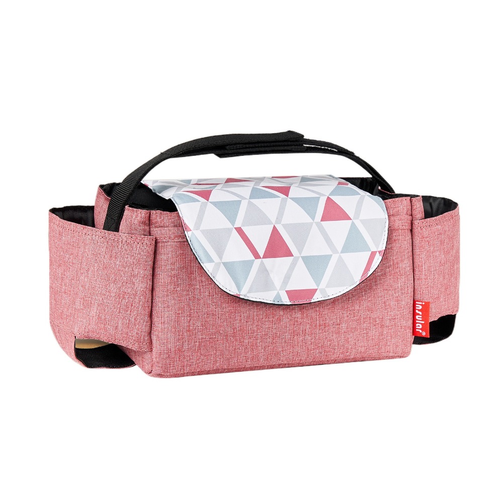 Multifunktionale kinderwagen-organizer-tasche, flaschenhalter, große fassungsvermöGen, kinderwagen-hängetasche, wickeltasche, wickeltasche, kinderwagen-aufbewahrungstasche: Blau