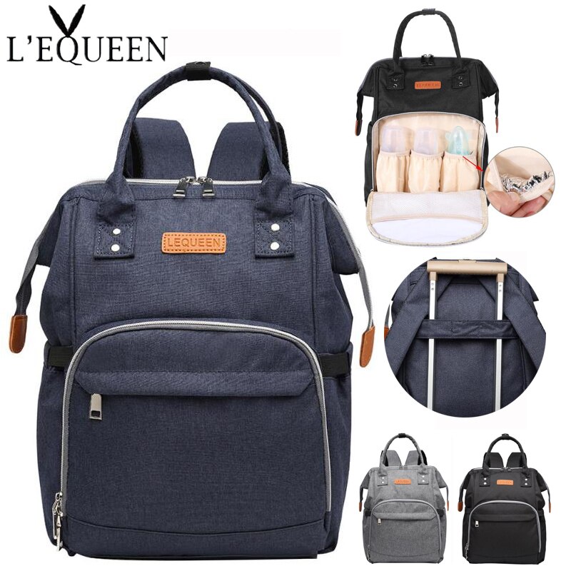 LEQUEEN Brand Baby Diaper Mummy Bags Large Capacity Maternity Nursing Diaper Bags infant Nappy changing bag Backpack Baby Care