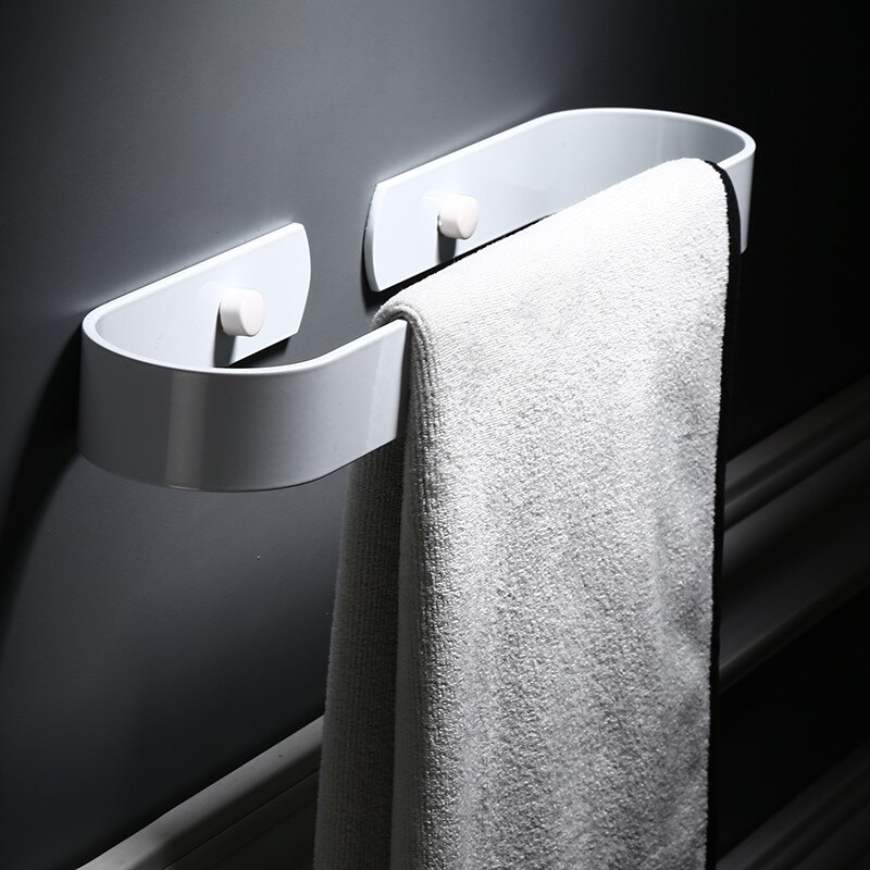Aluminium Badkamer Handdoek Bars Handdoekenrek Wall Mounted Handdoek Bar Zwart Bakken/Wit Bad Hardware Badkamer Accessoires 30-60Cm