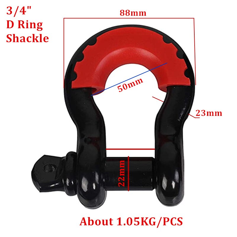 ALWAYSME-gancho recibidor de grillete de 40000 libras, gancho recibidor compatible con tubo receptor de 2 pulgadas, con grillete de 3/4 pulgadas y Pin de enganche