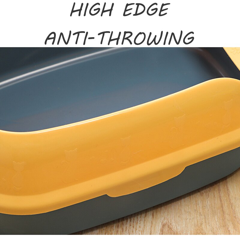 Pet Supplies Cat Litter Box Semi-enclosed with Spoon Shoveling Feces Officer Anti-splashing Cat Litter Box Cat Supplies Cat Box