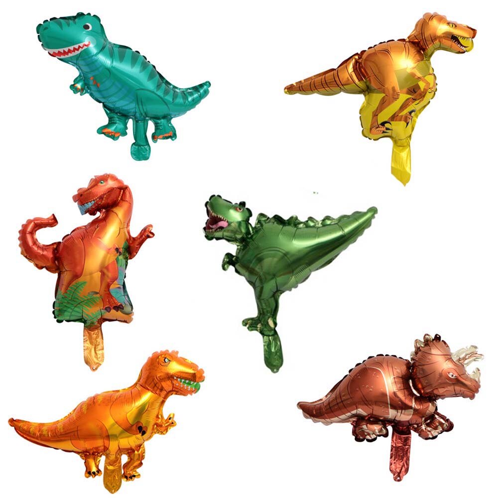 1/4/5 Pcs Mini Dinosaur Foil Balloon Boys Animal Balloons Childrens Toy Dinosaur Birthday Party Jurassic Decorations Balloon