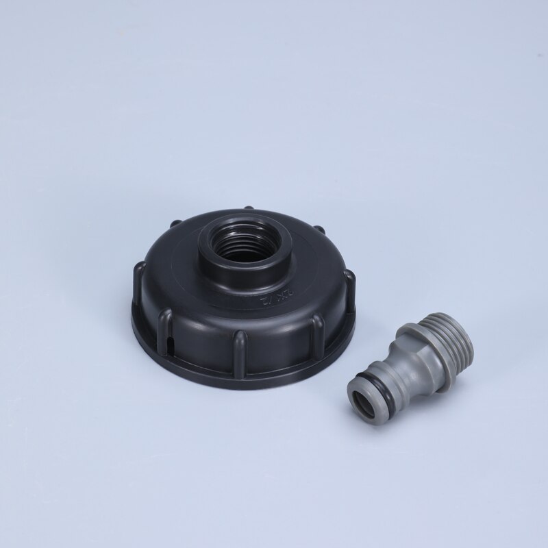 1 pçs ibc mangueira adaptador redutor conector tanque de água montagem 60mm rosca grossa durável jardim mangueira torneira da tubulação