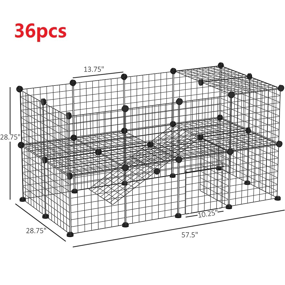 Parc de jeu pour chien, bricolage, Cage pour petit Animal, fil métallique, intérieur et extérieur, Cage Portable pour chien, lapin, chiot, furet, cochon d&#39;inde