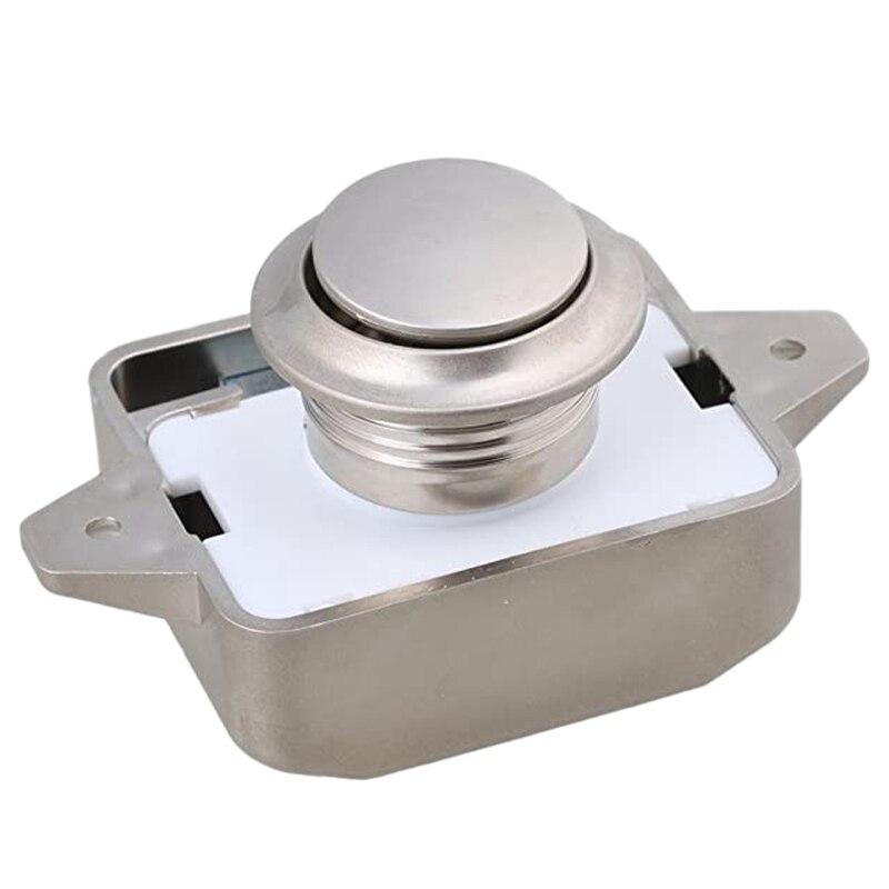 5Pcs 26mm Opening Hole Pearl Nickel Keyless Push Button Cabinet Latch Knob for Motorhome Caravan Cupboard Cabinet Door