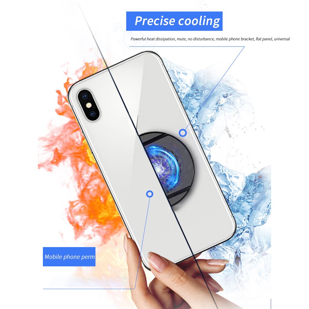 Mobile phone fan game Cool down Portable Cell Phone Cooling Fan with Stand for Android iOS Mobile Radiator 25g3