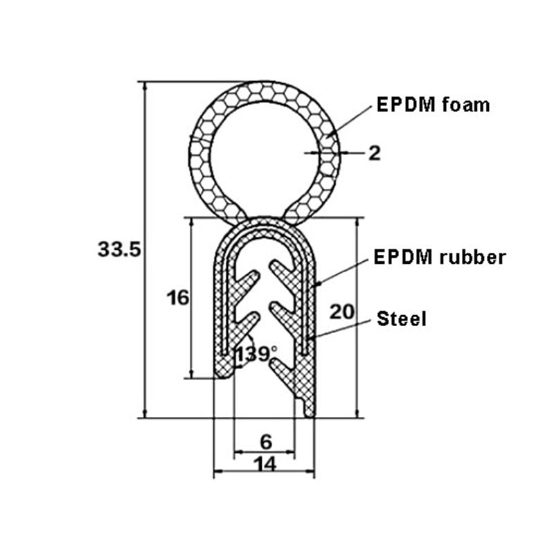 Automotive SUV Car Bonnet Trunk Edge Rubber Top EPDM Foam Seal Trim Strips Guard Buffers