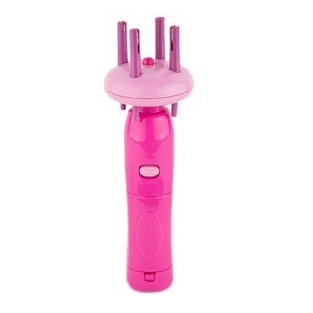 Quick Hair Braider Electronic Automatic Braider for Twist Braid DIY Stylish Hairstyle Tool Twist Braid Machine Gadget Hair Styli: Pink