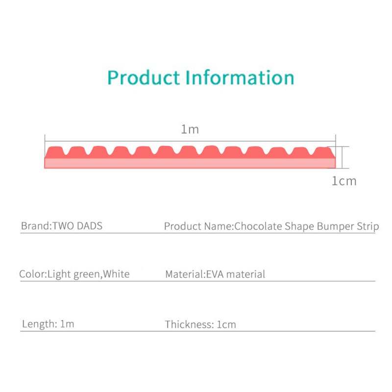 1M long baby bumper bed fence chocolate type thickened bumper EVA upgrade protection tear resistance and UV resistance