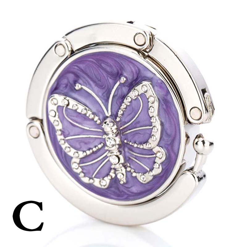 Bag Hook Round Metal Hook Bracket Folding Portable Hook Wallet Handbag Hook Seat Table Hook Bag Accessories: C