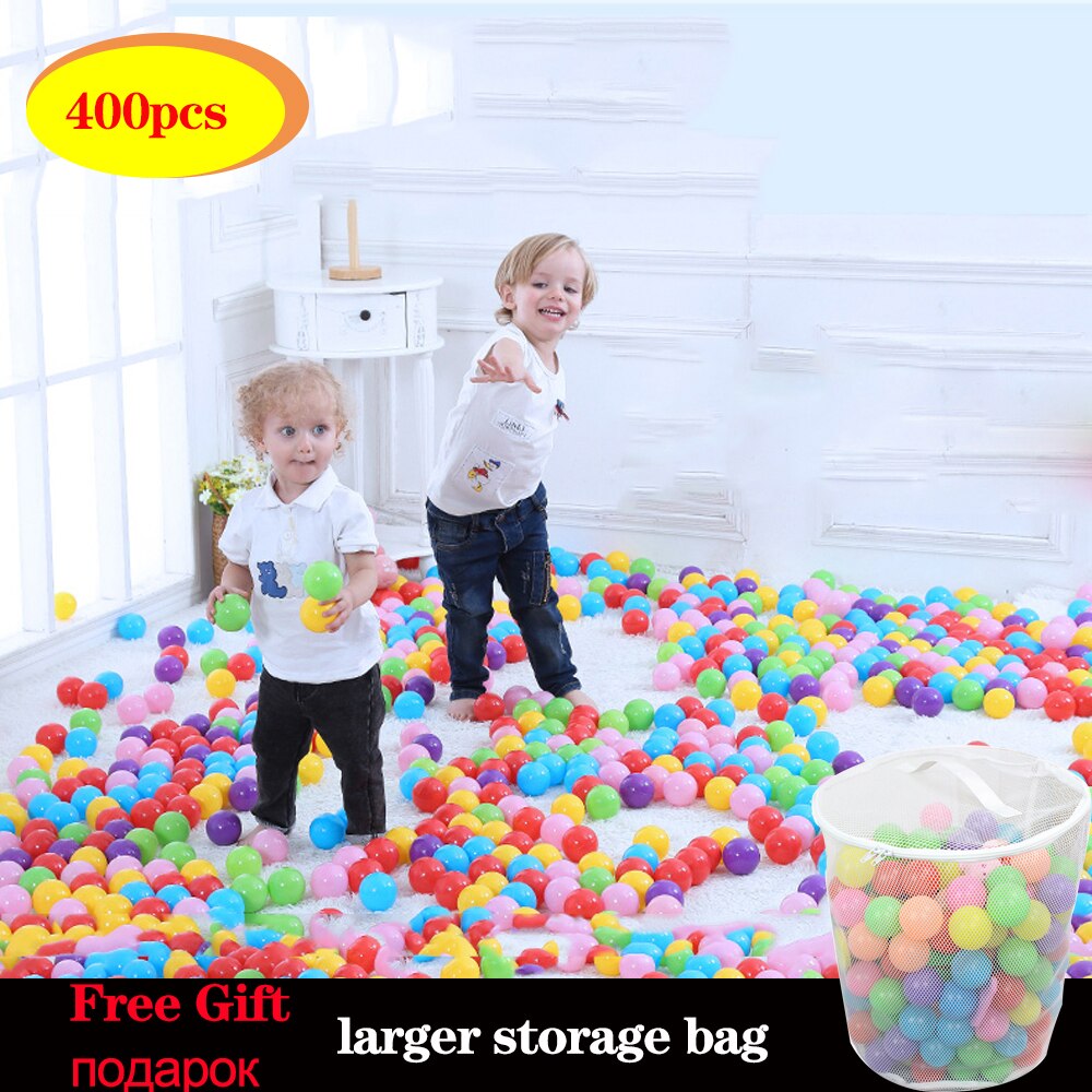 400 pcs/lot Eco-Friendly colored Soft Plastic Water Pool Ocean Wave Ball Baby Toys Stress Air Ball Outdoor Fun Sports Kid Toys