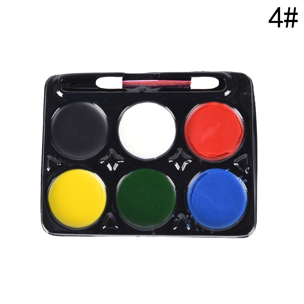 6/8 cores pintura facial halloween maquiagem não-tóxico água pintura a óleo festa de natal fantasia vestido diabo fãs corpo rosto pintura primer: N4