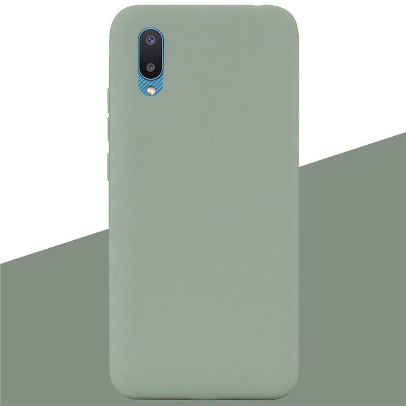 Funda trasera de silicona suave para Samsung Galaxy A02 Galaxy A02 Galaxy A02 A 02 A022F, carcasa de teléfono,: 8 Bean Green