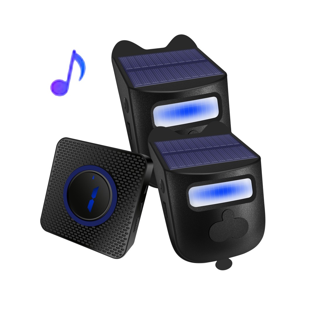 Driveway Alarm / Solar Wireless Driveway Alert / Weatherproof Motion Detector & Sensor / Driveway Detector Protects Your Outdoor