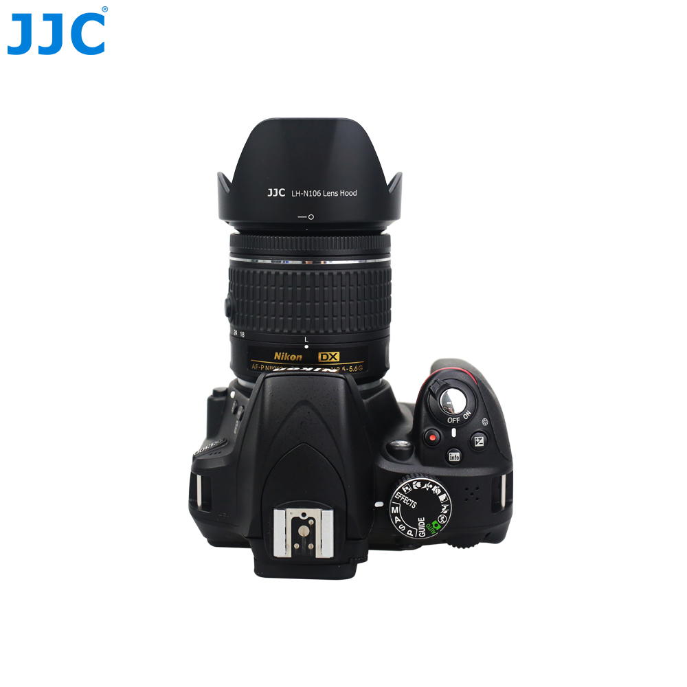 Jjc Camera Zonnekap Voor Nikon AF-P Dx Nikkor 18-55Mm F/3.5-5.6G/ AF-P Dx Nikkor 18-55Mm F/3.5-5.6G Vr Vervangt HB-N106