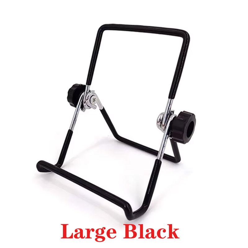 Foldable Adjustable Phone Tablet Stand Desktop Holder Mount Adjustable Desk Support Flexible Phone Stand: black