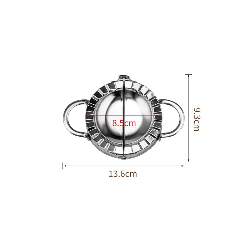 Knoedel Maker Roestvrij Stalen Bol Mold Mould Deeg Presser Cutter Pie Maker Gereedschap Keuken Gadgets: M 8.5cm