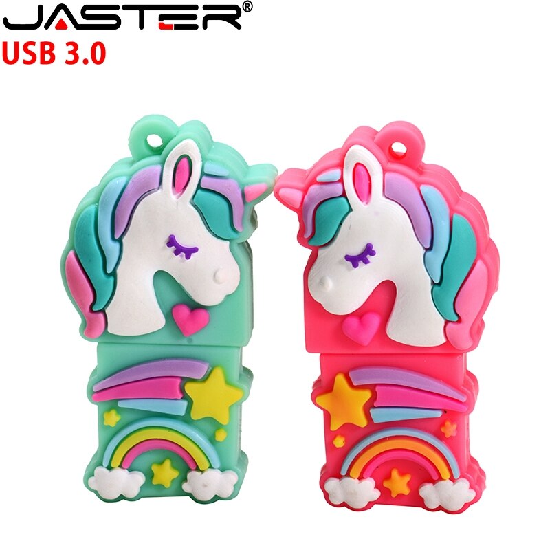 JASTER Cartoon nowy jednorożec Pen Drive 16GB 8GB 64GB 32GB 128GB pamięć usb Pendrive Pendrive u dysk moda prezent