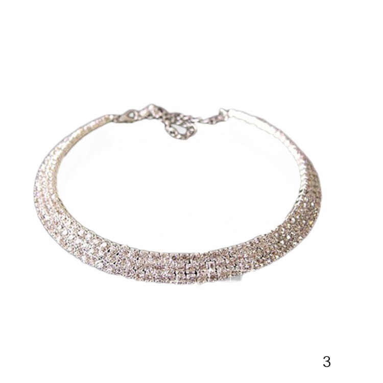 Outstanding Shining Crystal Rhinestone Kraag Ketting Choker Ketting Bruiloft Verjaardag Sieraden