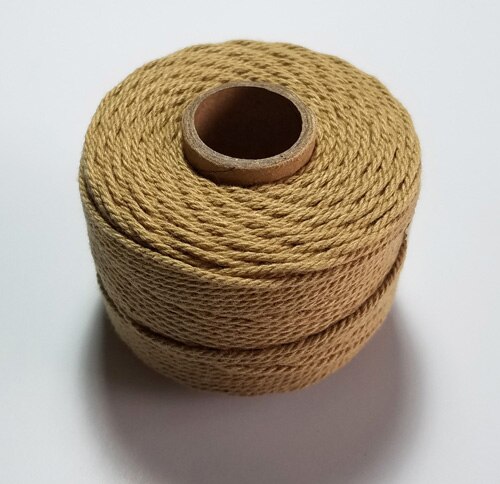 Cuerda colorida 100% de algodón, 80 m/rollo de hilo de macramé, hilo para , embalaje, , decoración de boda, accesorio DIY: Dorado