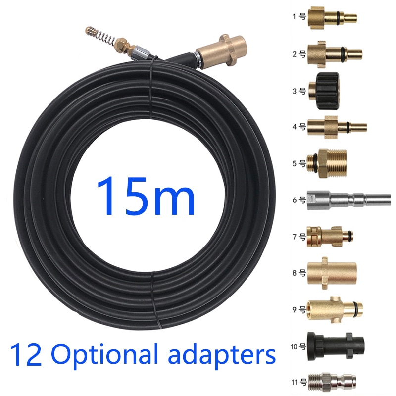 15 Meter Riool Drain Tuinslang Baggeren Schoner Kits Voor Karcher Lavor Interskol Huter Nilfisk Stihl Elitech Hogedrukreiniger