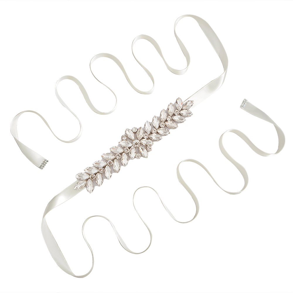 Trixy S69 Prachtige Strass Riem Bruiloft Riem Bruidsjurk Accessoires Huwelijk Bruids Sjerpen Bruiloft Bruids Riem Voor Bruiden: off white