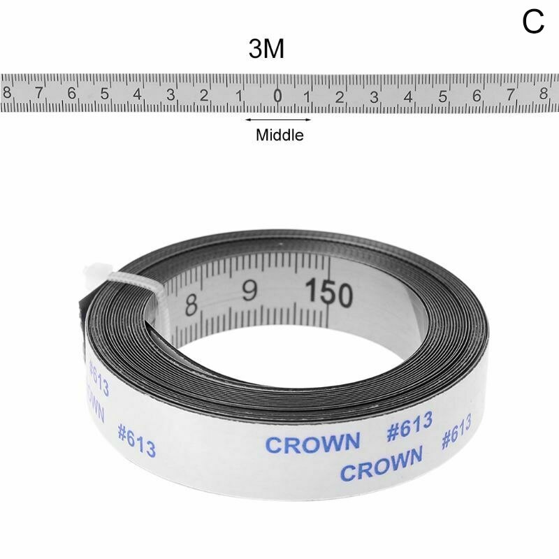 Stainless Steel Miter Track Tape Measure Self Adhesive Metric Scale Ruler CLH@8: C 3M