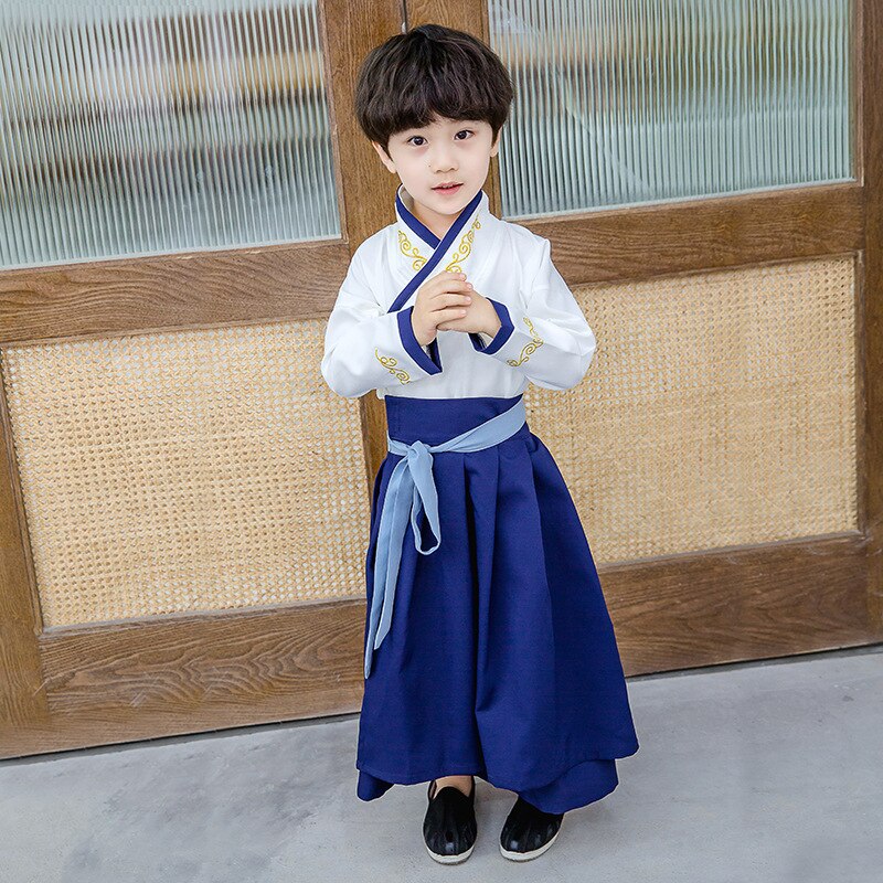 Ano novo meninos tang terno tradicional chinês roupas kung fu oufit 2021 manga longa festival trajes de desempenho palco