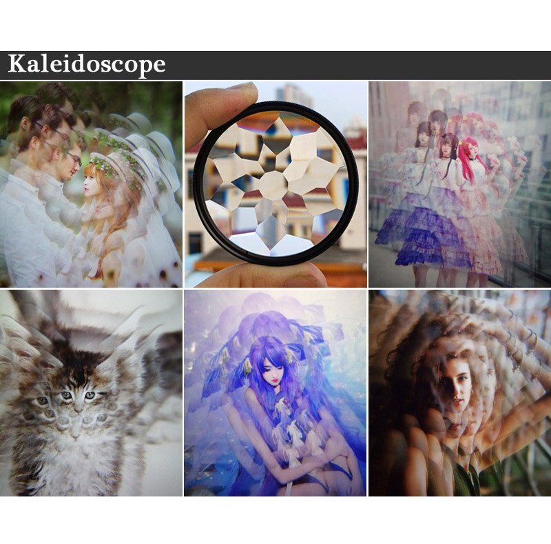 Knightx kalejdoskop prisme 49mm 52mm 55mm 58mm 67mm filter kamera fotografering tilbehør uv cpl linse