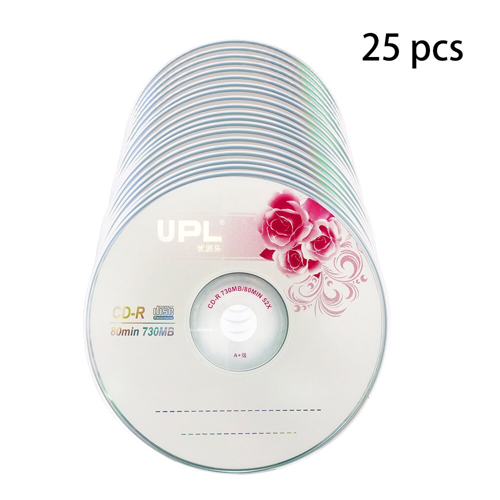 25 Stuks CD-R 700Mb/80Min Lege Schijf Grade Een 52X Multispeed Muziek Cd Disk Zeer Compatibel Met toonaangevende Cd Drivers.