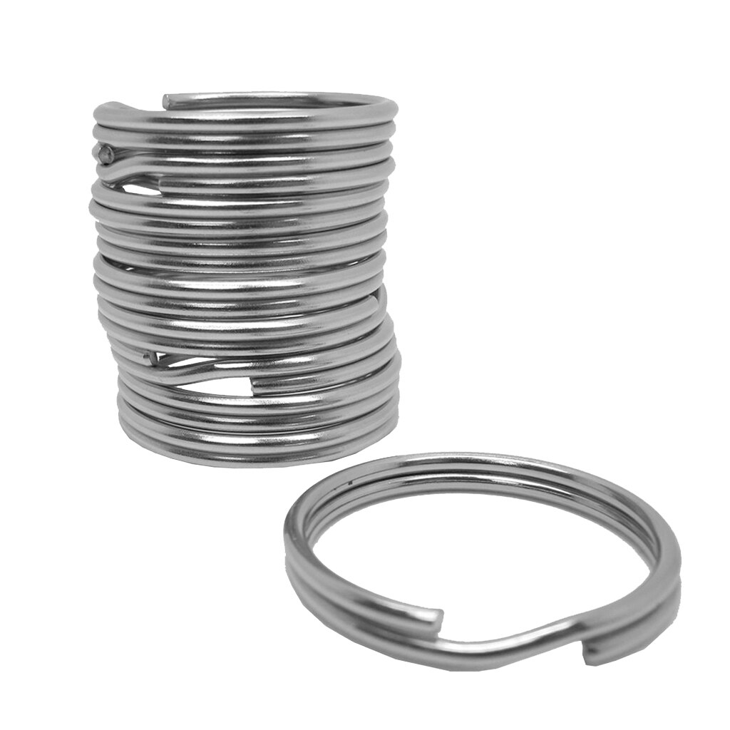 Anneau fendu en acier inoxydable pour fixation d&#39;équipement, Durable, Portable, pour plongée sous-marine, Camping, Sports de plein air, 30mm/22mm, 10 pièces