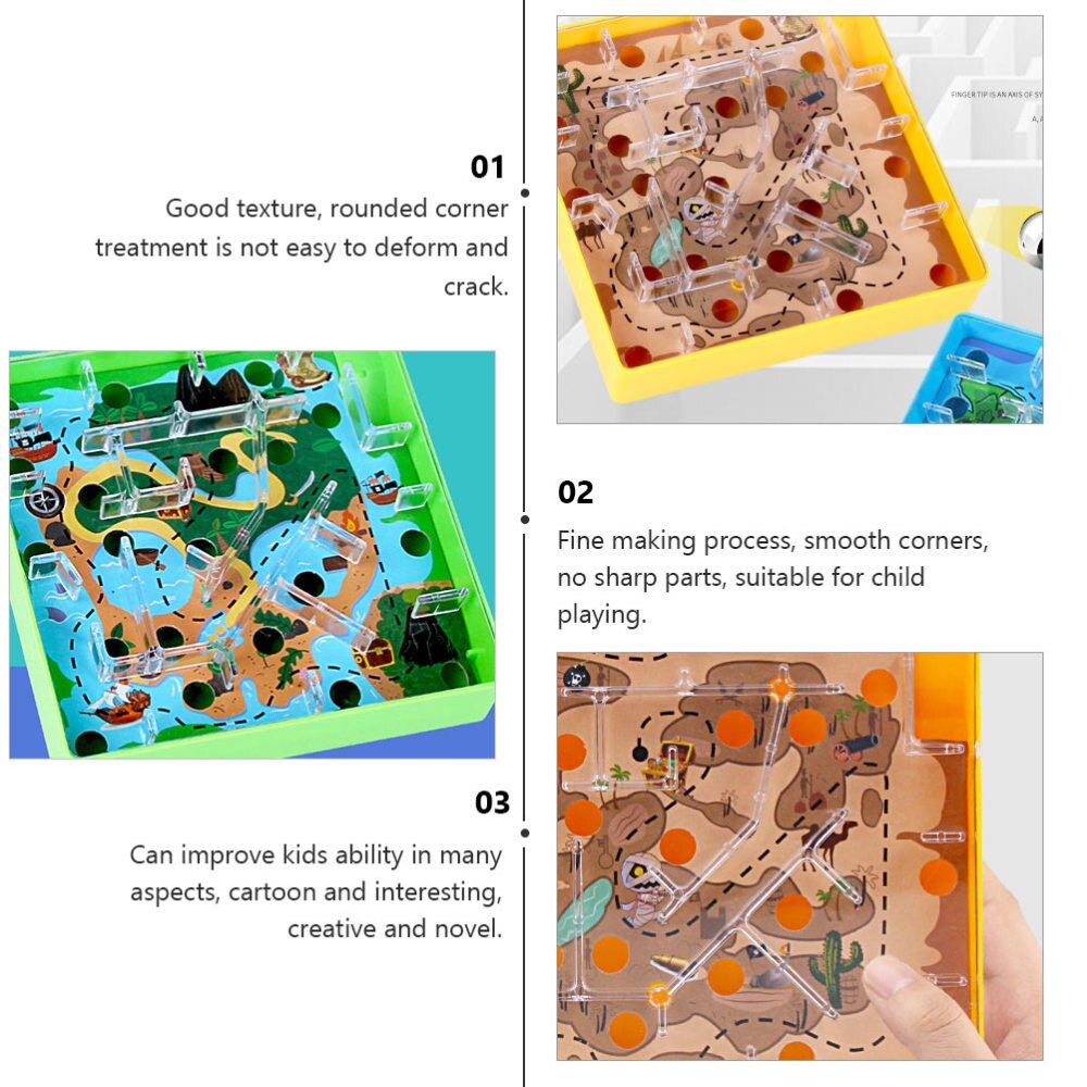 3PCS Kids Educational Looking Treasure Maze Exploration (Random Color)