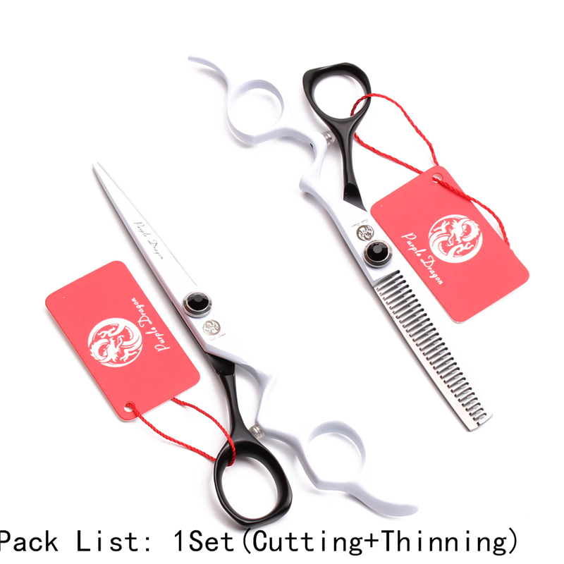 5.5" 6.0" Purple Dragon 440C Straight Scissors Thinninng Shears Animal Shears Pets Scissors Dogs Grooming Kit Z9016: 5.5 Inch / Z9016 Bai D N