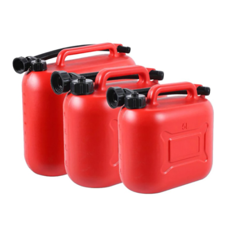 5L/10L/20L Gasoline Container Fuel Tank Plastic Gasoline Oil Barrel Car Jerry Can Petrol Cans Gas Cans With Scale Oil Pipe