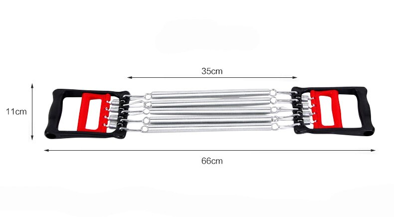 Spring tension device chest expander fitness equipment multi-function tension spring arm exercise physical exercise chest muscle: Black