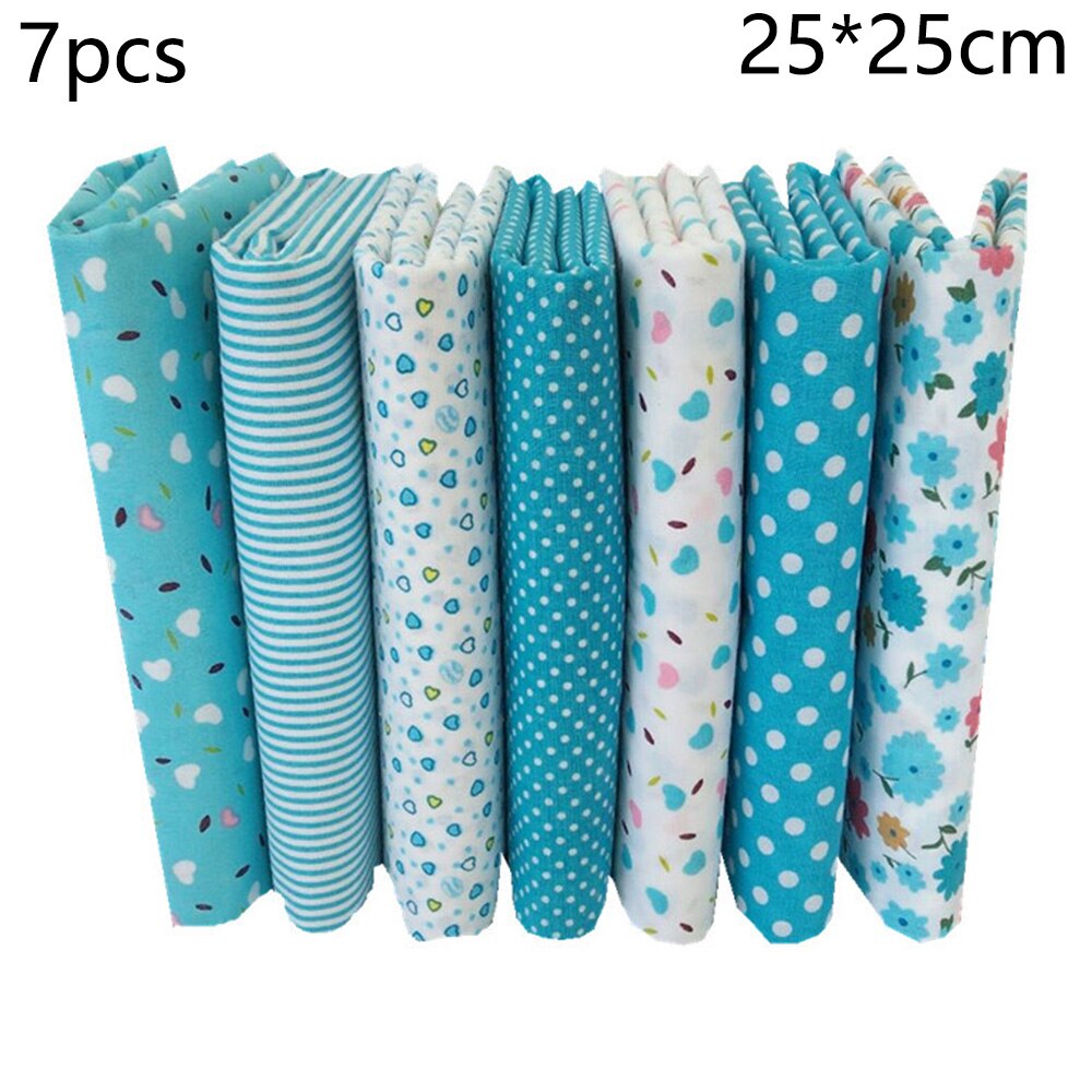 7pcs DIY Craft Sewing Square Floral Cotton Fabric Patchwork Cloth Set Random 25*25cm 50*50cm Tela Para Hacer Mascarillas