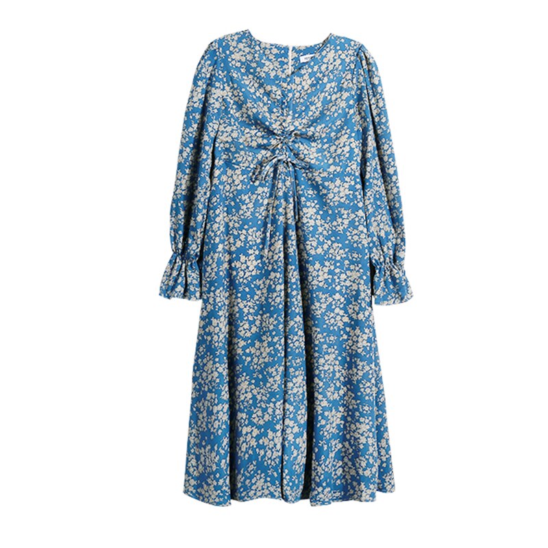 Maternity Dress Spring Autumn Long Sleeve Easy Matching Loose Floral Dress For Pregnant Women Mom Dress