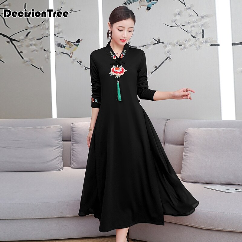Chinese Dress women dress chinese classic embroidery cheongsam asian dresses qipao aodai female cheongsam dress