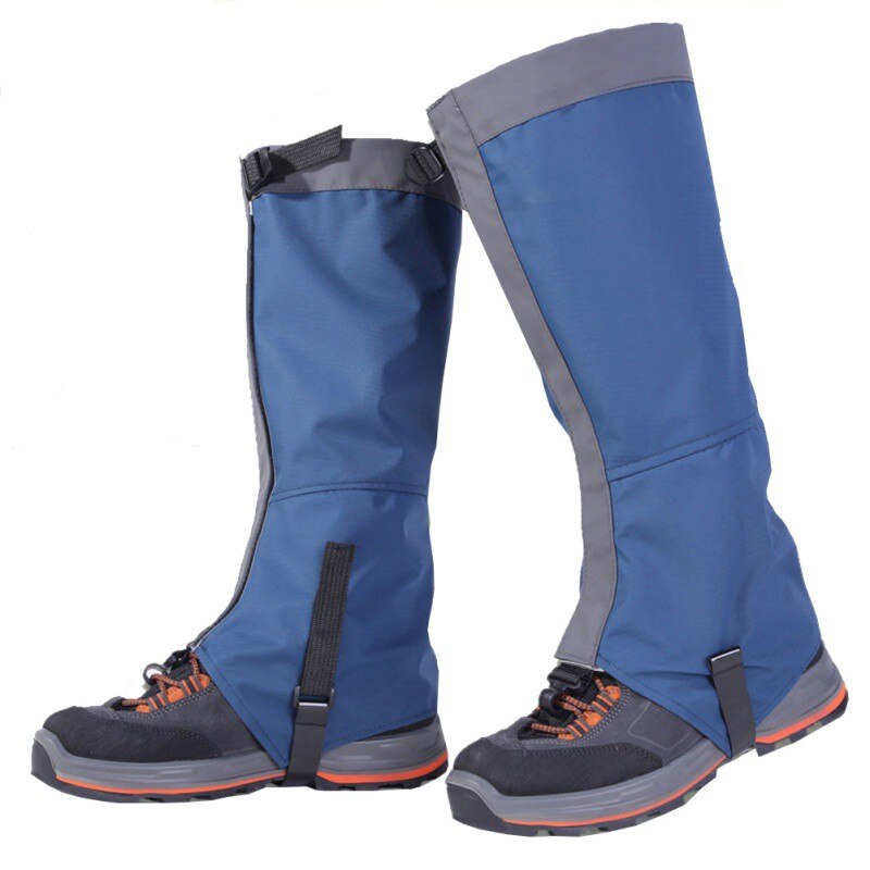 1 paar Schnee Kneepad Skifahren Gamaschen Wandern Klettern Bein Schutz Schutz Sport Sicherheit Wasserdicht Beinlinge Schienbein Schutz: Blau / L