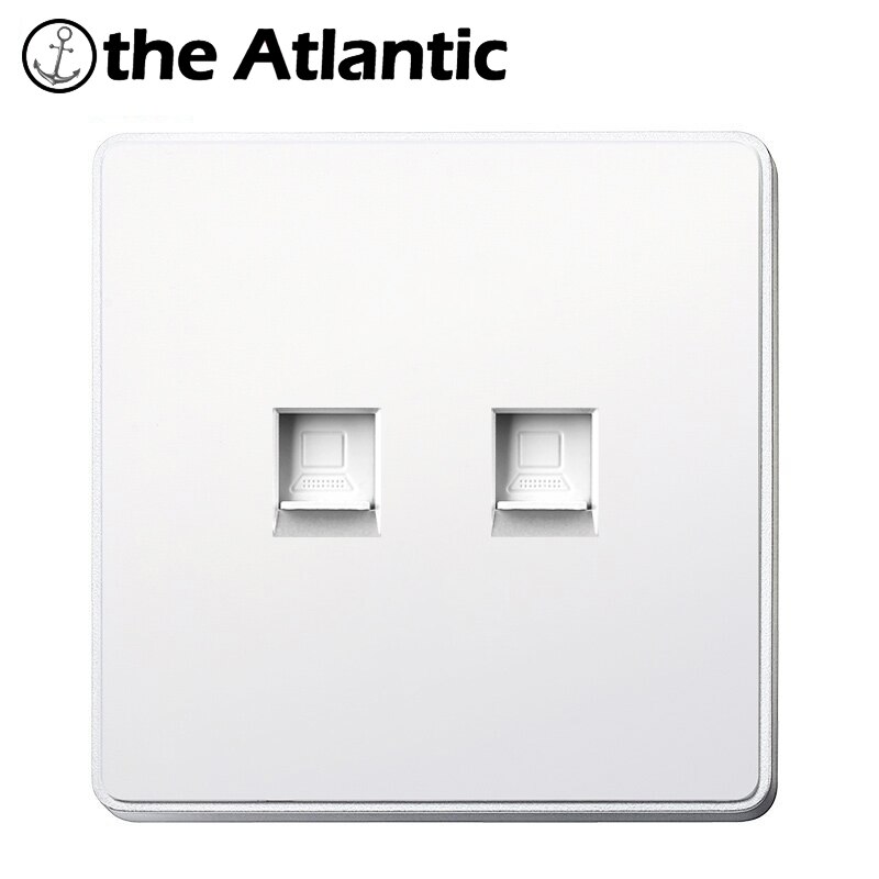 Rj45 Wall Socket Internet Outlet With TV Outlet Wall Data RJ45 Internet Computer Double Phone Socket Plastic Panel Cable TV