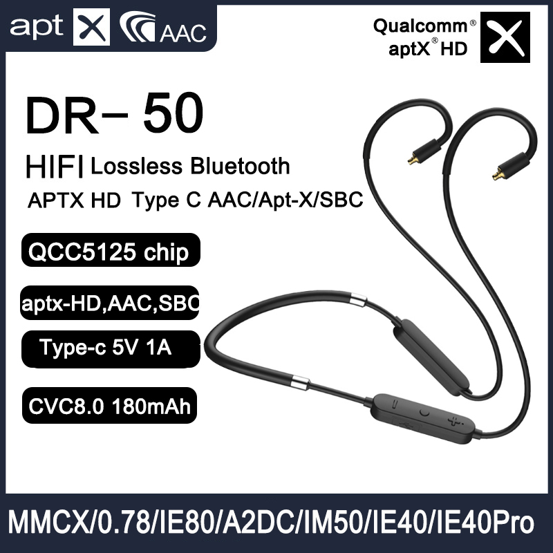 NEUE Qualcomm QCC5125 Chip Für MMCX 0,78 2PIN QDC ZSN IE80 A2DC Bluetooth 5,0 Kopfhörer Upgrade Kabel AptX-HD aptX Adaptive AAC