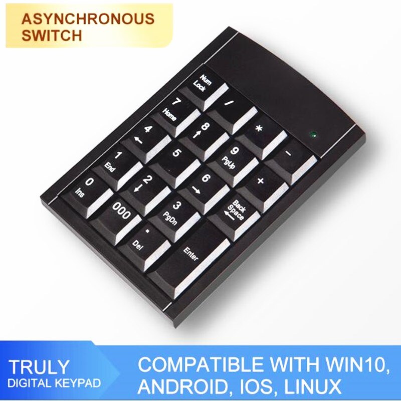 Numeric Keypad "000" 19Keys Wired Digital Pad USB Mini Keyboard Ultra Slim,Keypad Number Pad For Accounting Tasks Compute PC